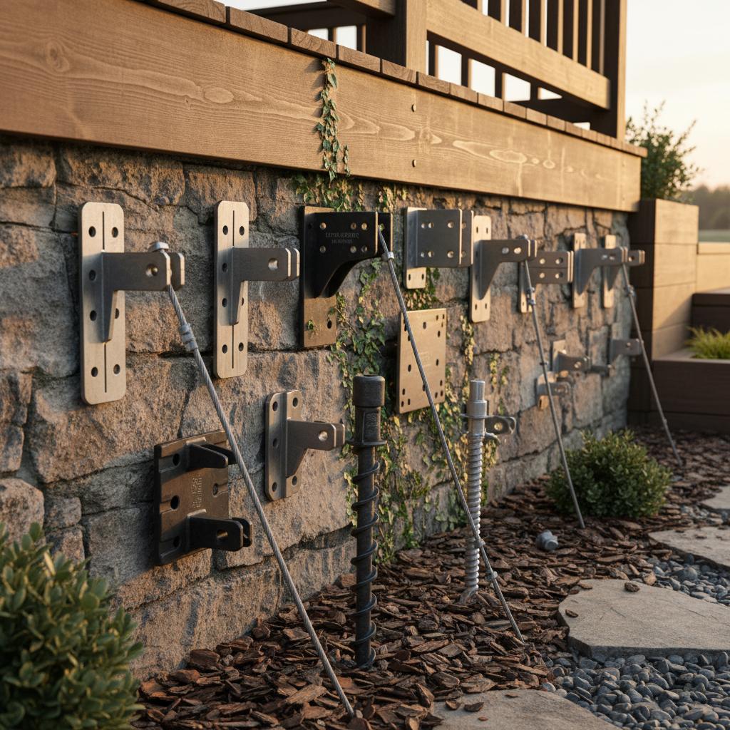 Metal Wall Anchors For Outdoor Decking & Landscaping