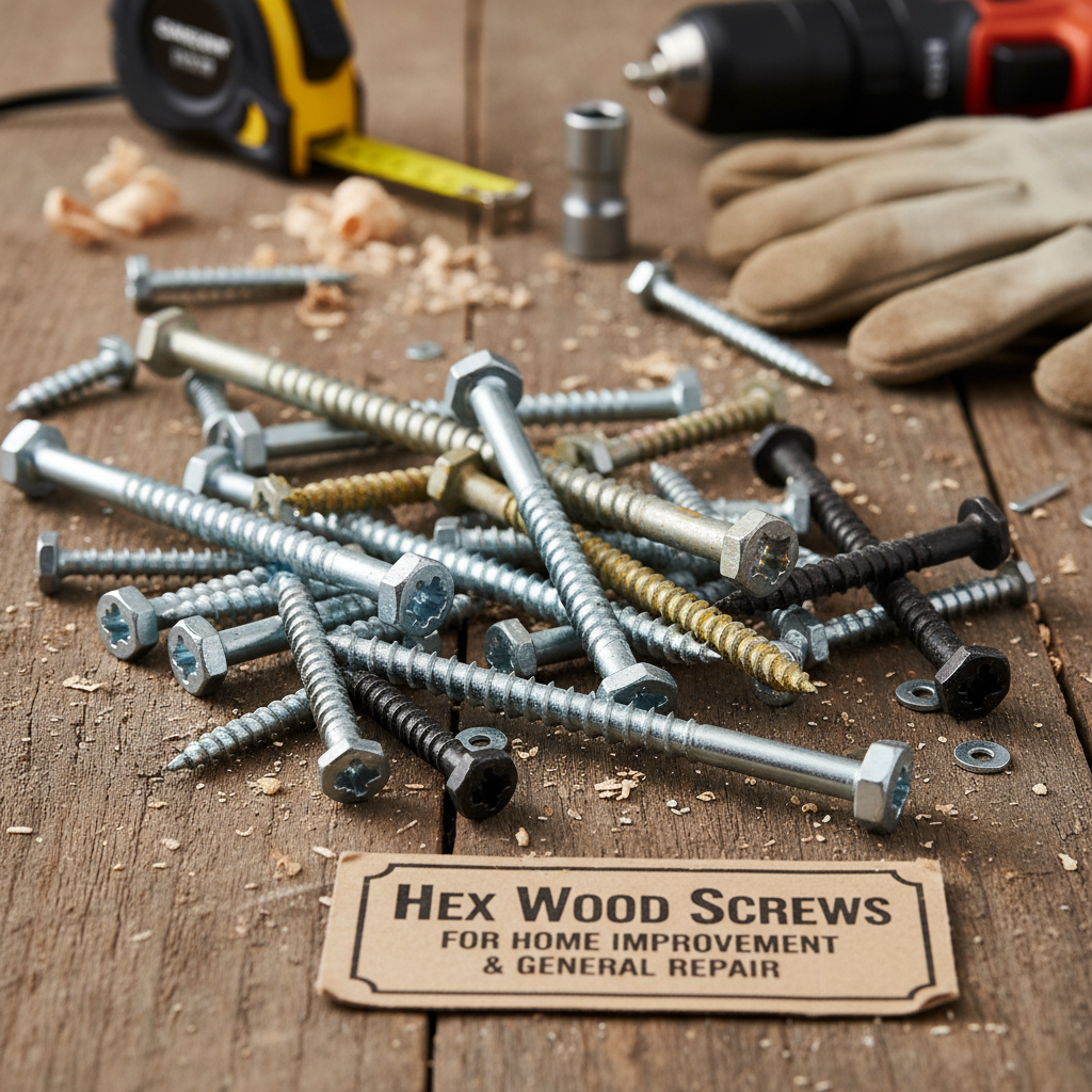 Hex Wood Screws For Home Improvement & General Repair
