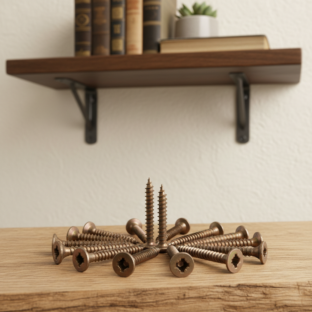 Hex Wood Screws For Secure Wall-Mounted Shelving