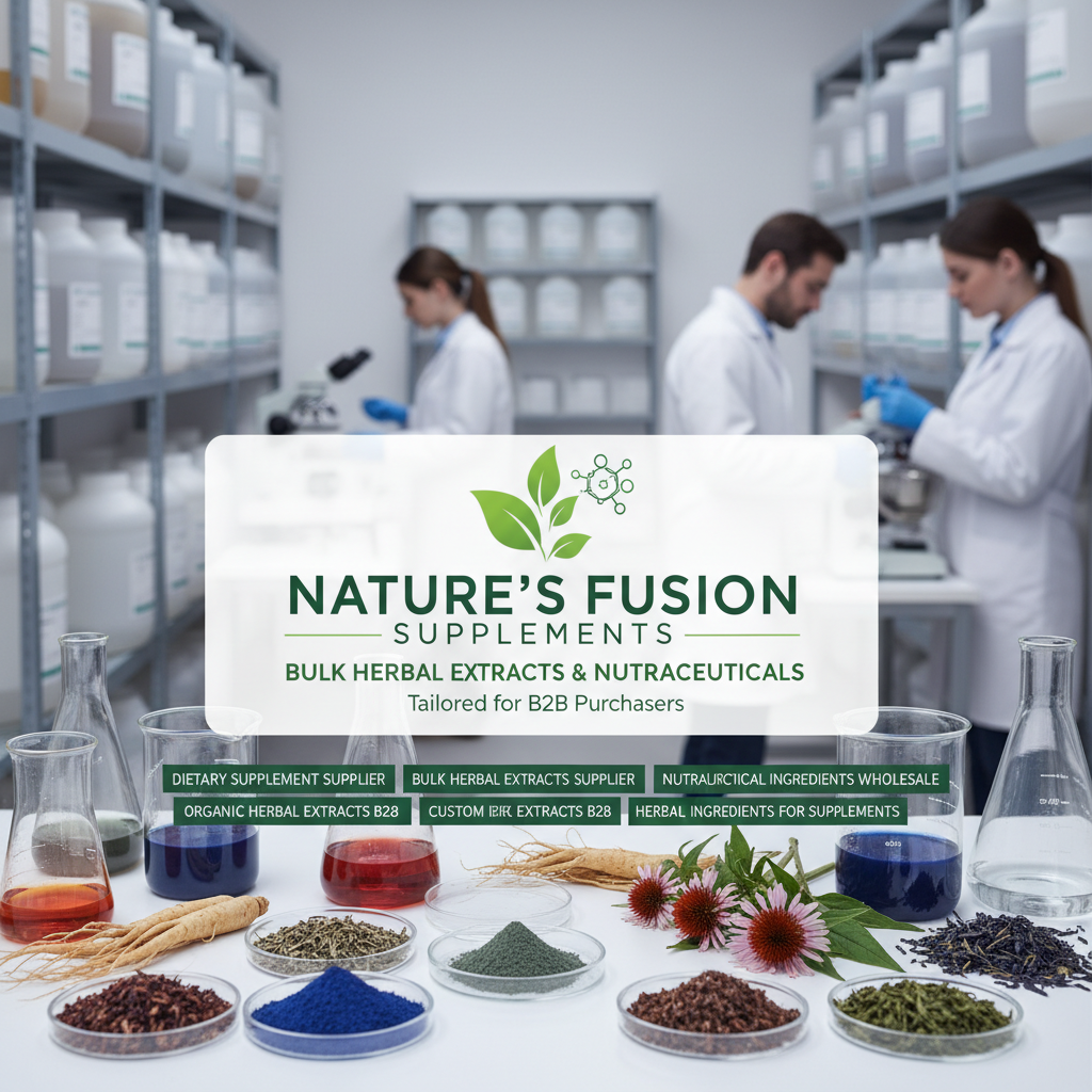 Dietary Supplement Ingredients Supplier | Bulk Herbal Extracts & Nutraceuticals