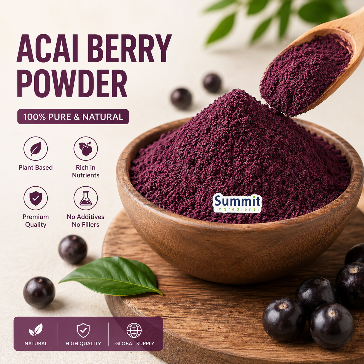 Discover Premium Acai Berry Powder for Modern Food & Beverage Applications