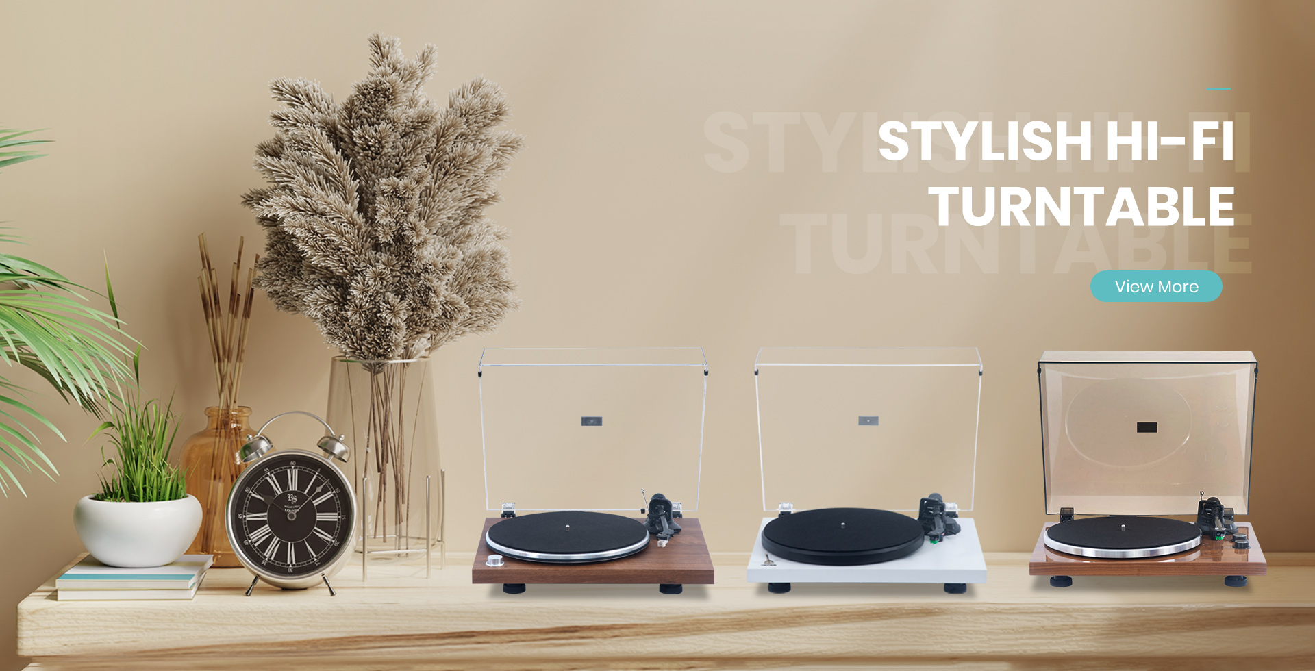 Stylish hi-fi turntable