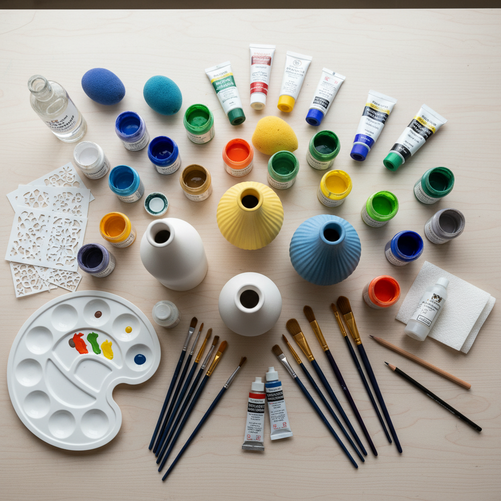 how to paint a ceramic vase