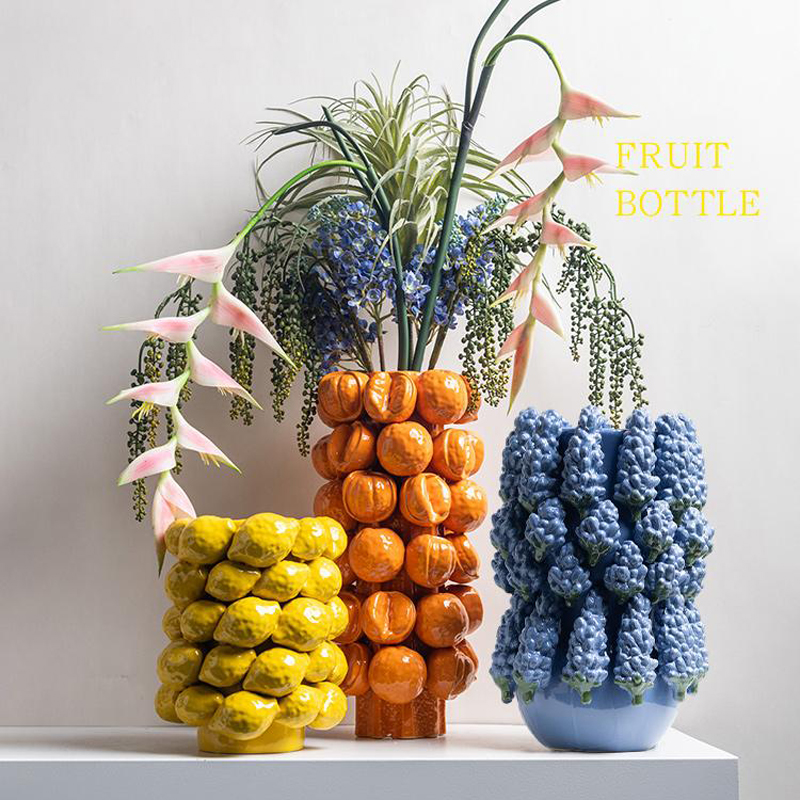 Yalang Home -The Orange Blossom Vase Challenging the Norm with the Artistic Stack of Fruit Vases