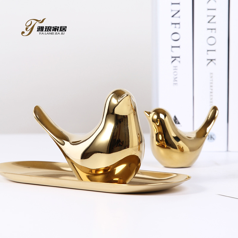 Yalang Home Golden Ceramic Bird Ornaments (4).jpg