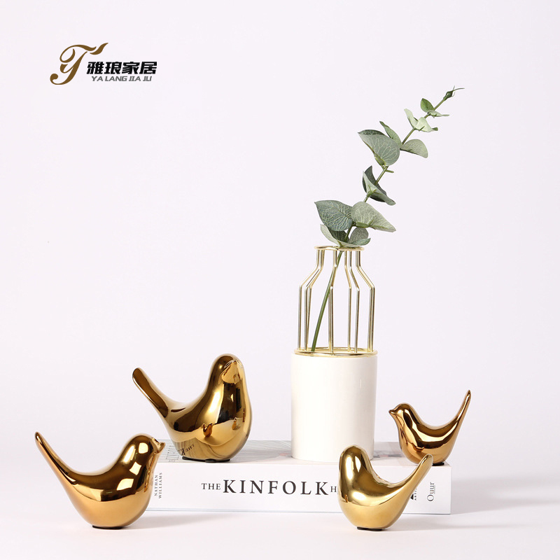 Yalang Home Golden Ceramic Bird Ornaments (7).jpg