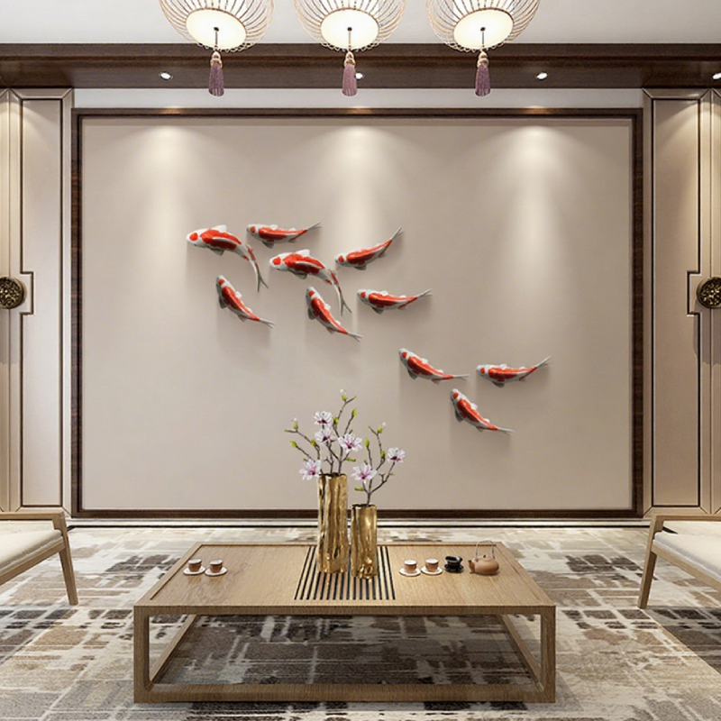 Ceramic Koi Fish Wall Art: Add Oriental Elegance and Prosperity to Your Space