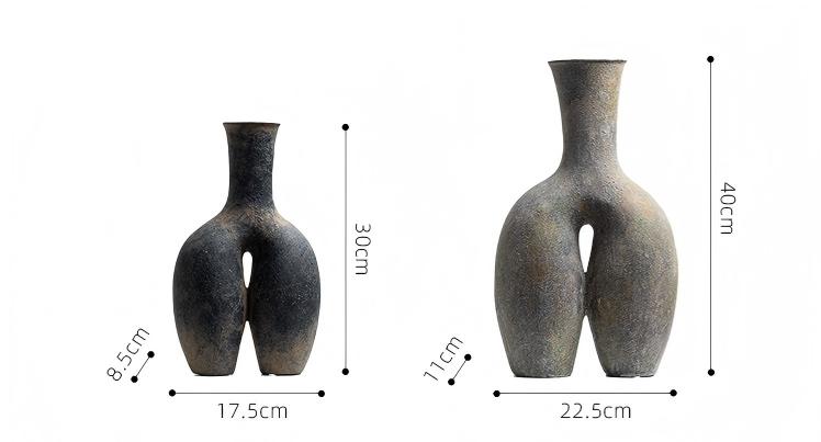 Abstract Textured Ceramic Vase Set-6
