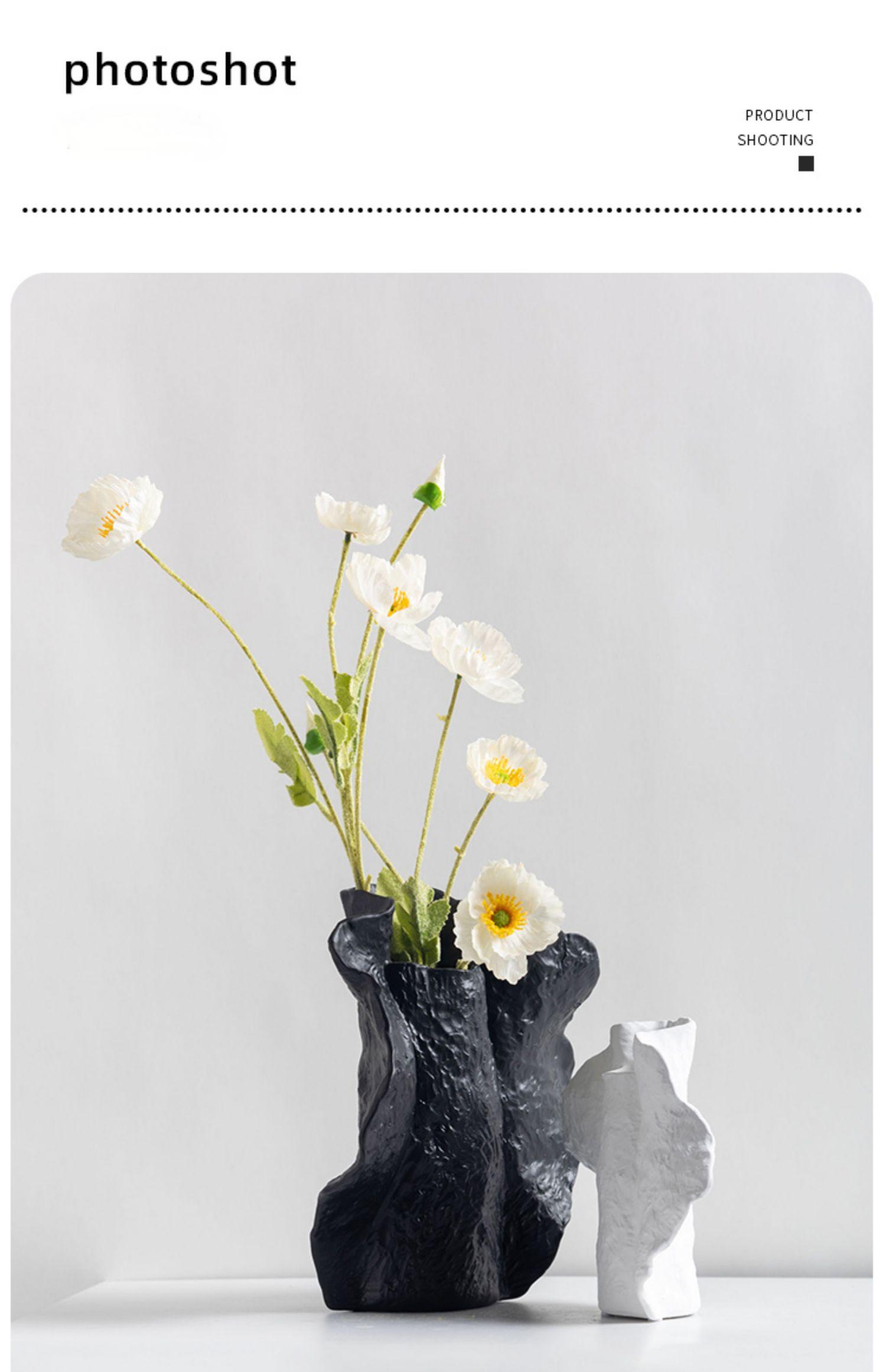 Abstract Textured Ceramic Vase Set-6