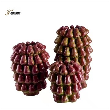 Ceramic Wax Apple Fruit Vase: Unique Home Decor for Modern Interior Styling