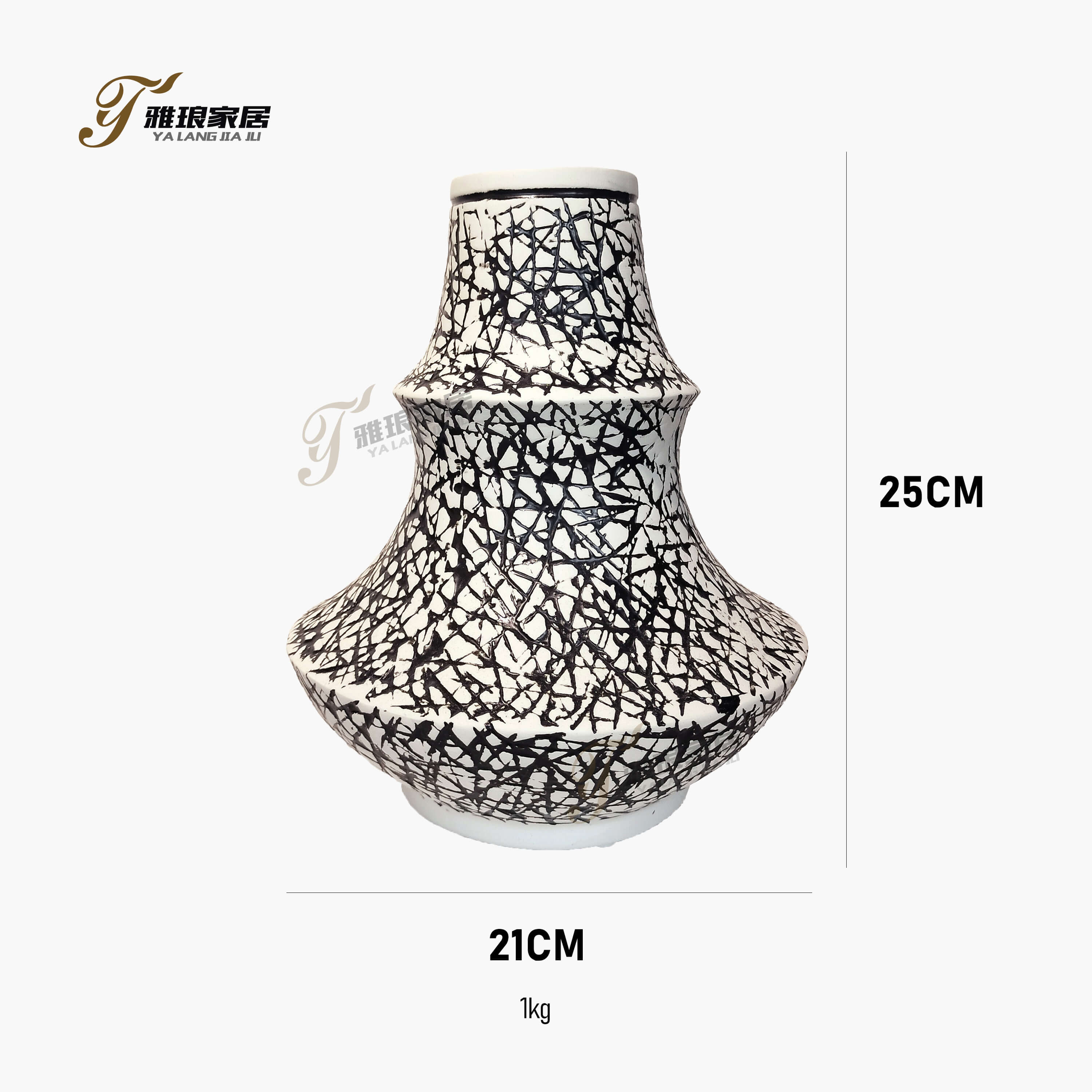 أسود وأبيض منقوش