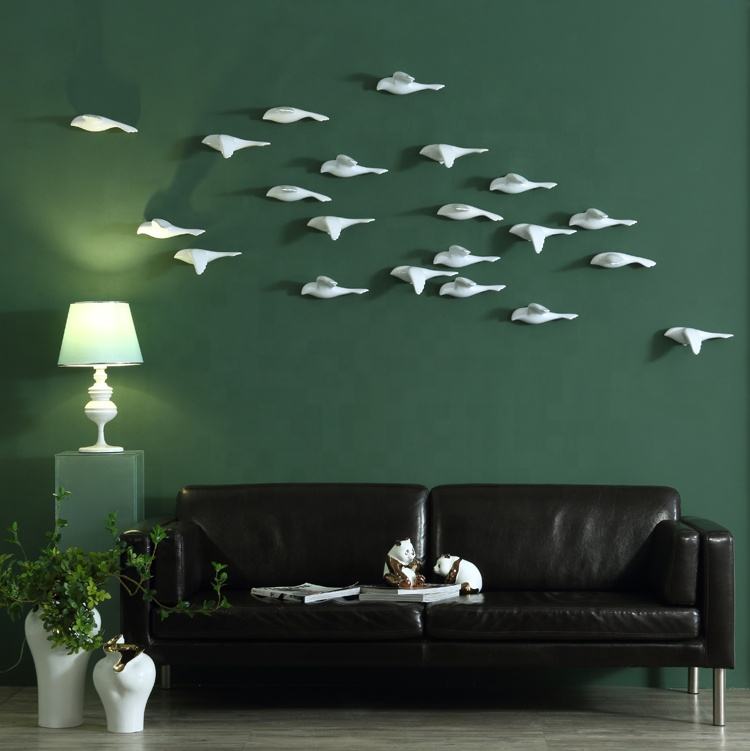 Ceramic wall decor, ceramic custom manufacturer, white flying bird ceramic