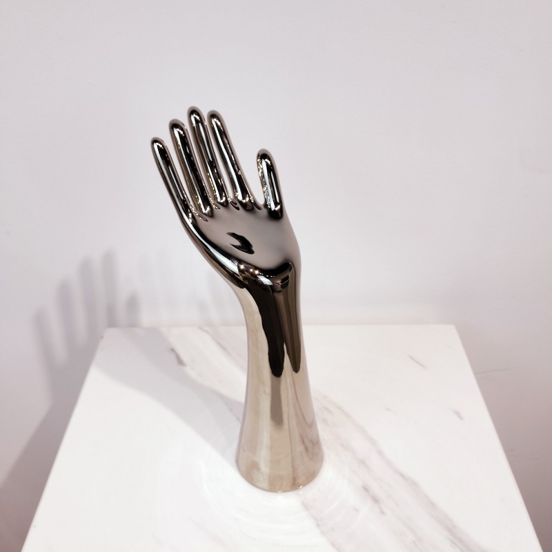 Golden Hand - Shaped Sculpture: Modern Art Decor for Home & Office