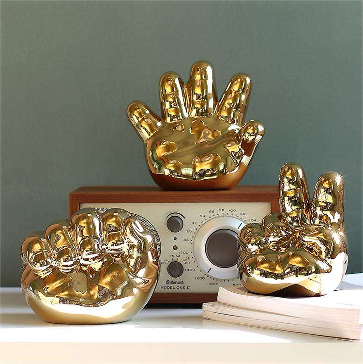 Pierre-feuille-ciseaux : Ornements de luxe légers : Accessoires de décoration élégants pour la maison
