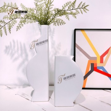 Modern White Ceramic Vase Set: Artistic Home Decor for Elegant Spaces...