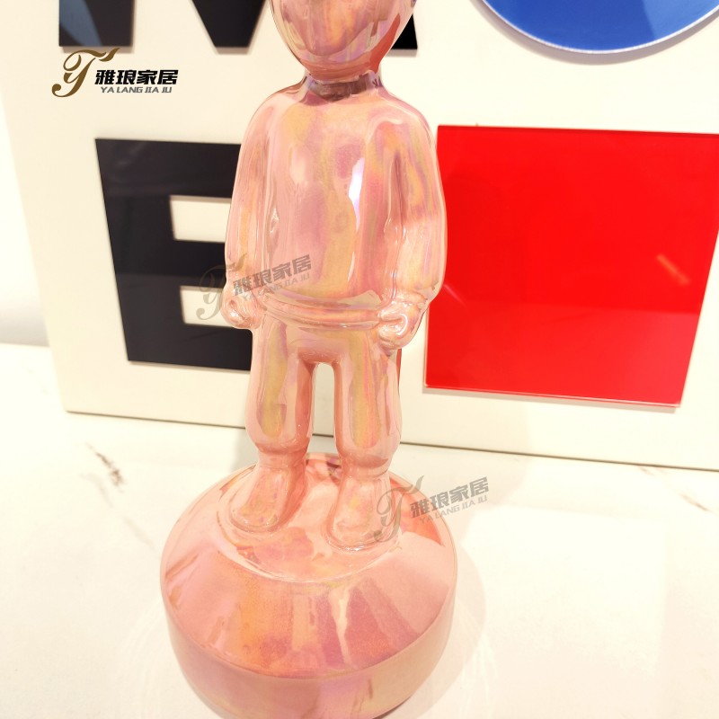 Iridescent Pink Bear Figurine-4