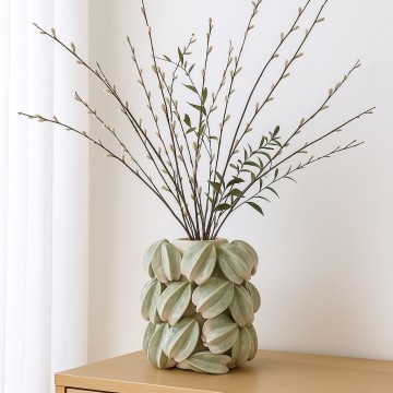Green Carambola Ceramic Vase