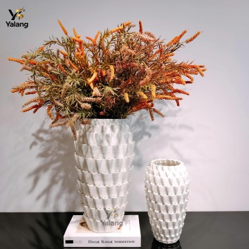 3D Printed Ceramic Vase Architectural Wave Flower Pot UAE Europe Deco