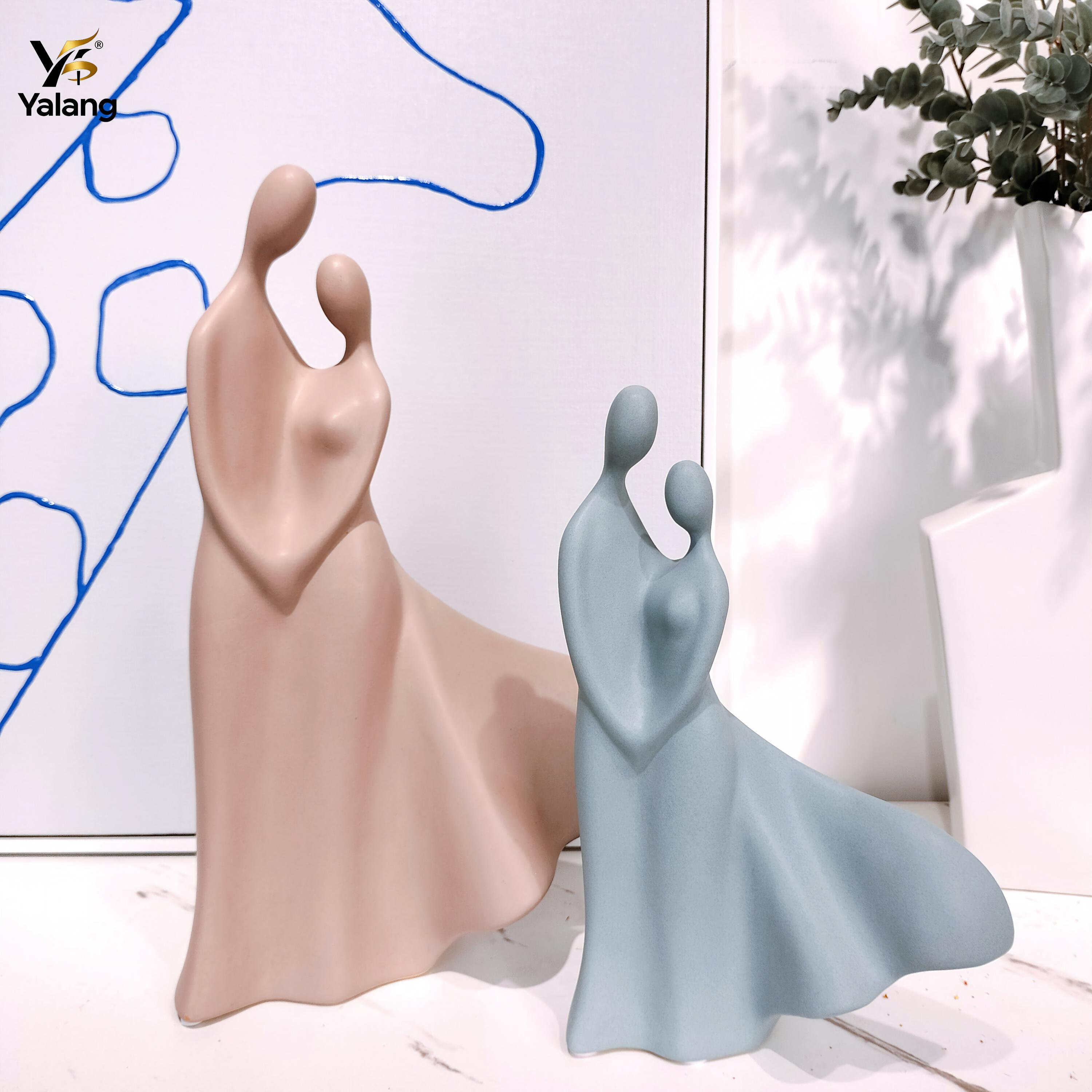 matte-slate-blue-pink-abstract-couple-sculptures