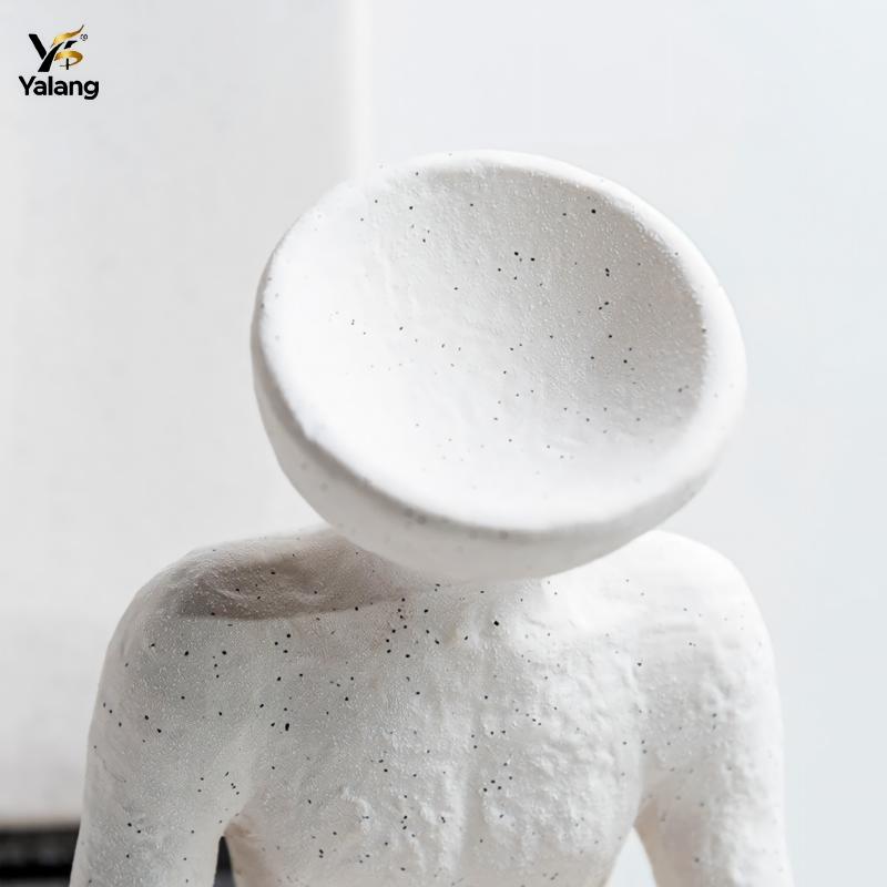 Serre-livres en céramique mate de luxe, sculptures abstraites masculines, décoration de bureau robuste