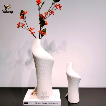 3D Printed Ceramic Vase Modern Layered Flower Pot Europe Middle East Decor