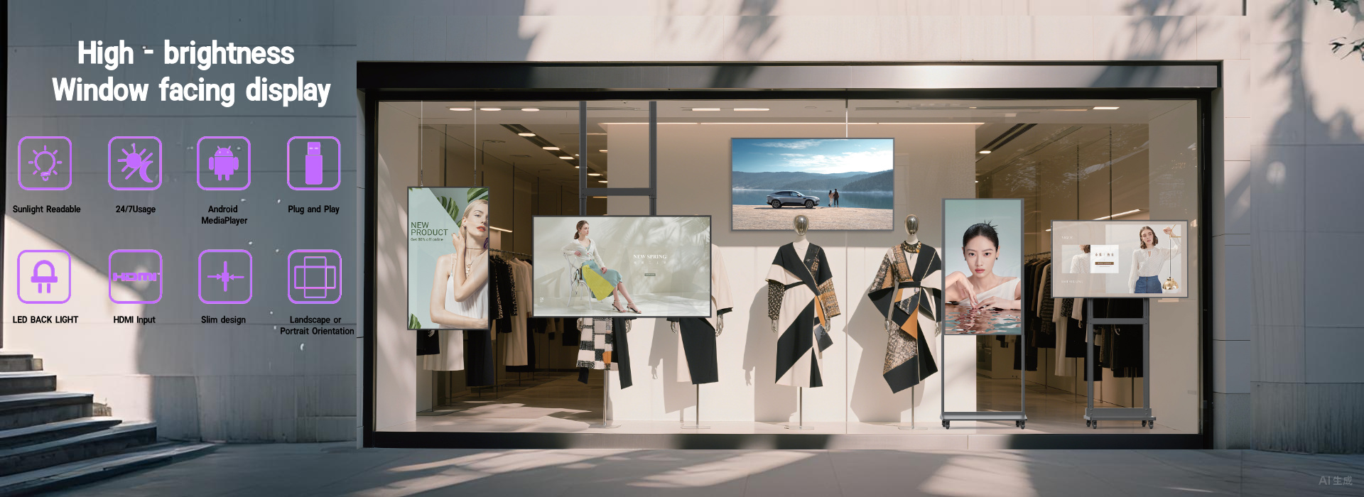 High Brightness Digital Signage Display
