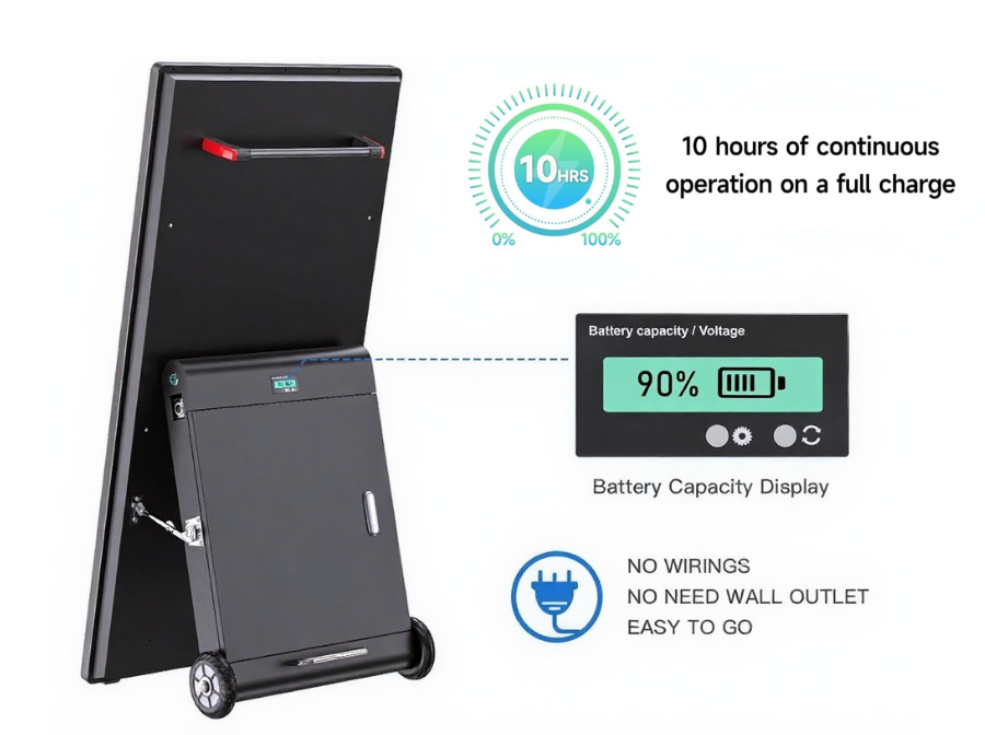 Outdoor portable kiosk with battery (4)