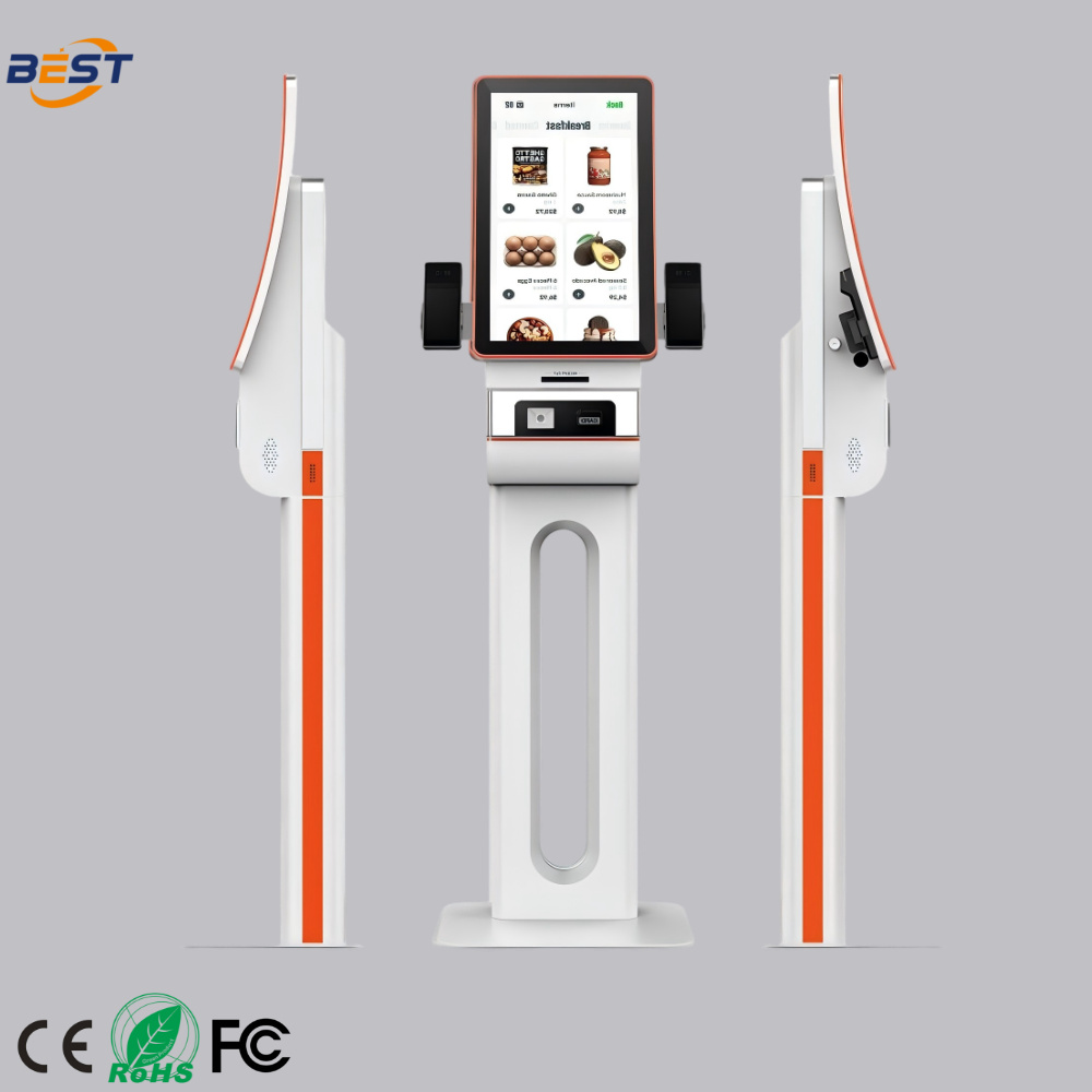 Floor-Standing Curved-Screen Self-Order Kiosk