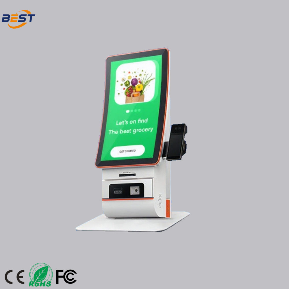 Desktop Curved-Screen Self-Order Kiosk