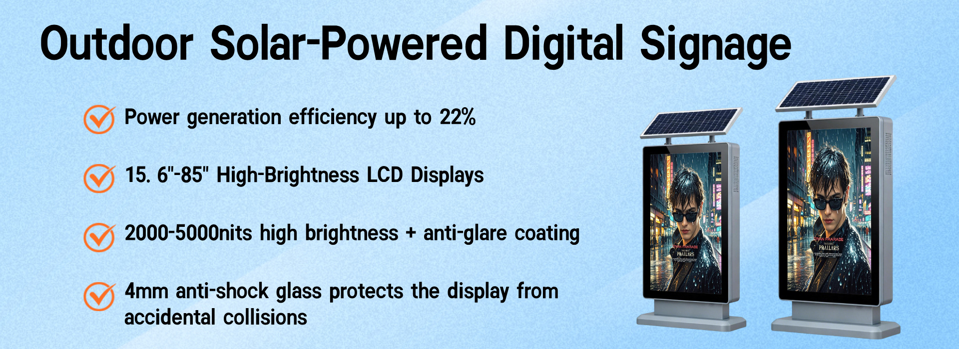 Solar-Powered Outdoor Digital Signage
