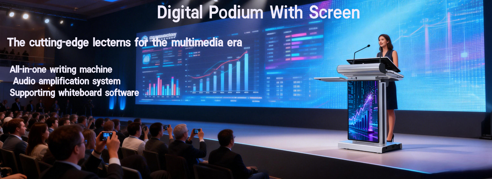 Digital Podium With Screen