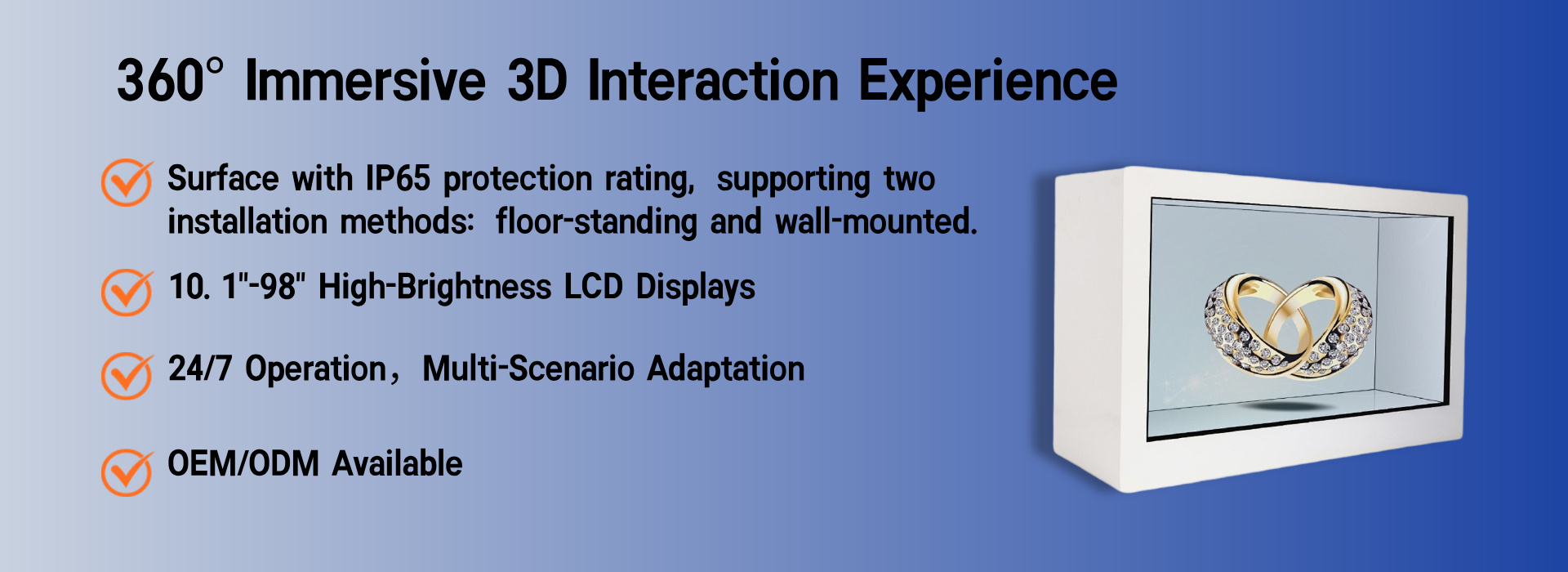 Vitrine transparente LCD
