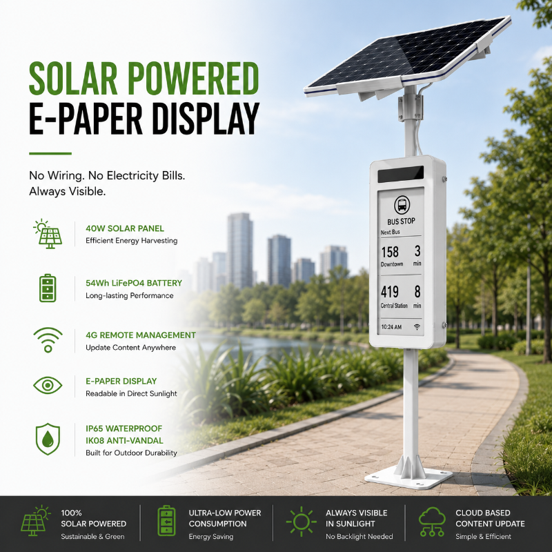 Solar Powered Outdoor E-Paper Display