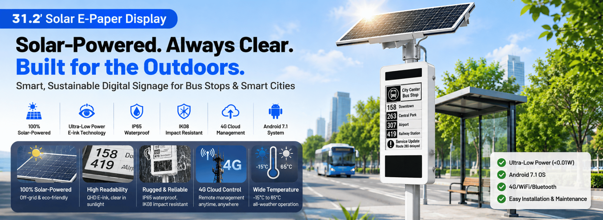 Solar Powered Outdoor E-Paper Display