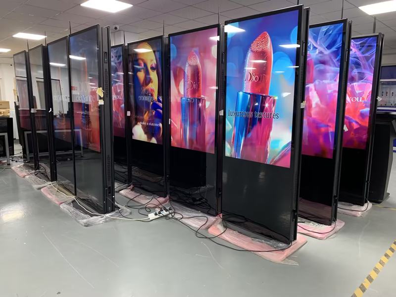 Mass Production and Aging Testing of Double-Sided Indoor Digital Signage Successfully Completed for Global Shipment