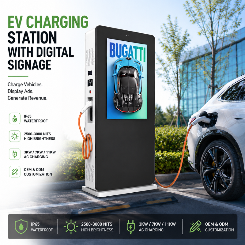 outdoor charging pile display