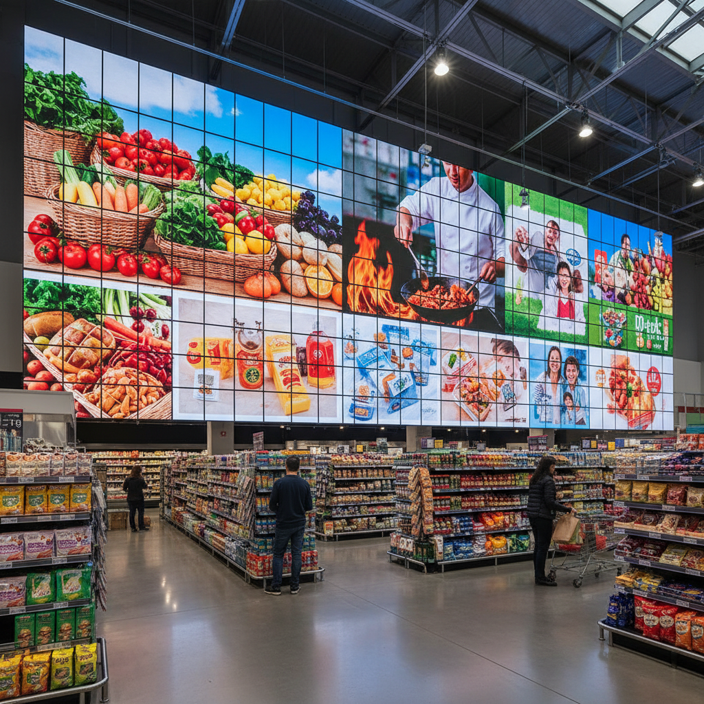 Led Display Device For Large Supermarkets