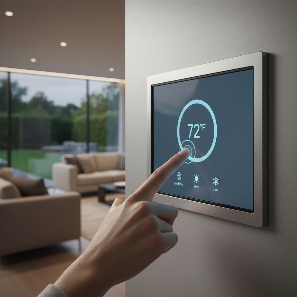 Monitor Screen Touch For Smart Home Thermostats