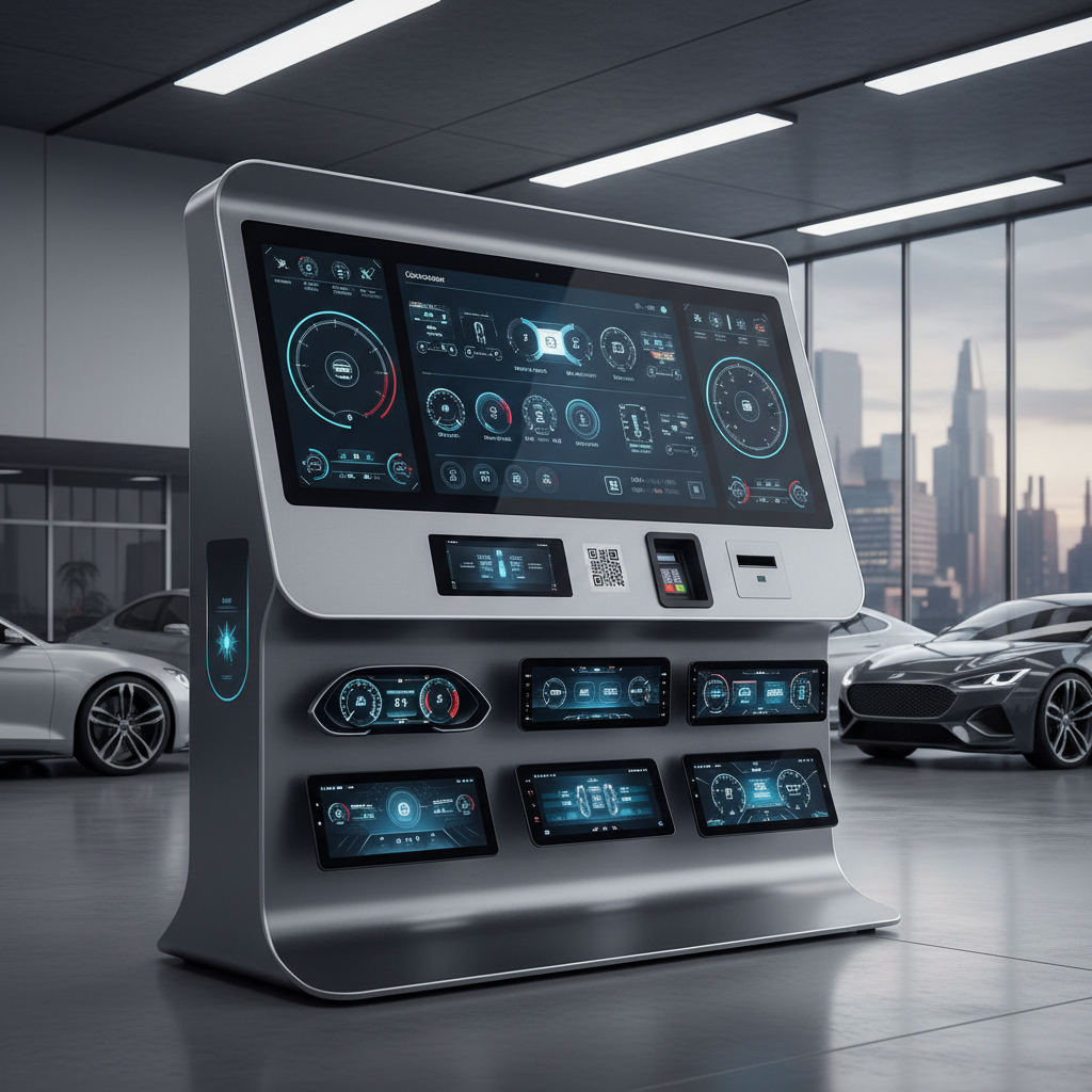 Self Service Kiosk Machine For Automotive Dashboard Displays
