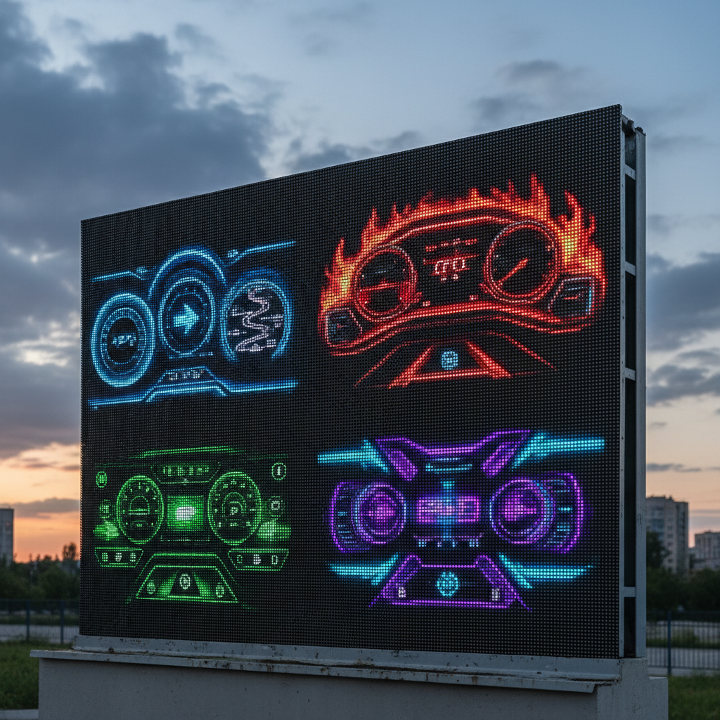 Outdoor Led Sign For Automotive Dashboard Displays