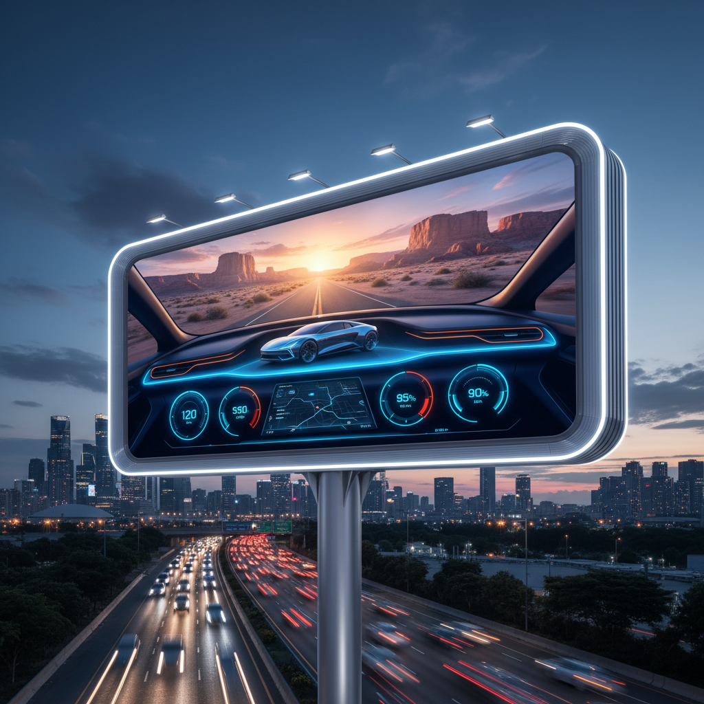 Advertising Billboard For Automotive Dashboard Displays
