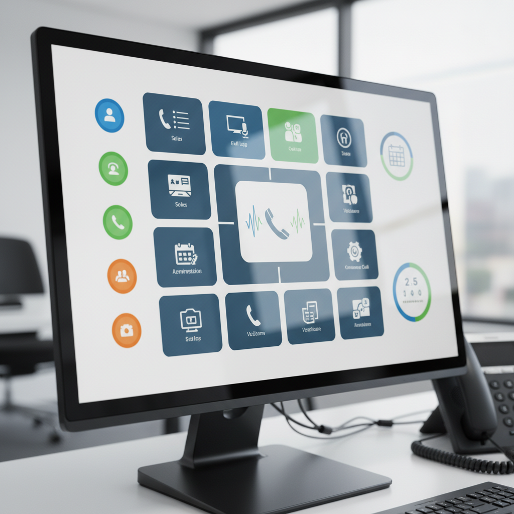 Desktop Screen Monitor For Office Telephone Systems