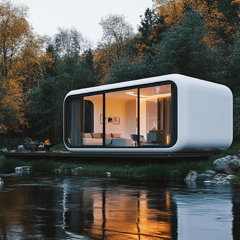 Push-Pull Apple Cabin: Redefine Space with Flexible Luxury