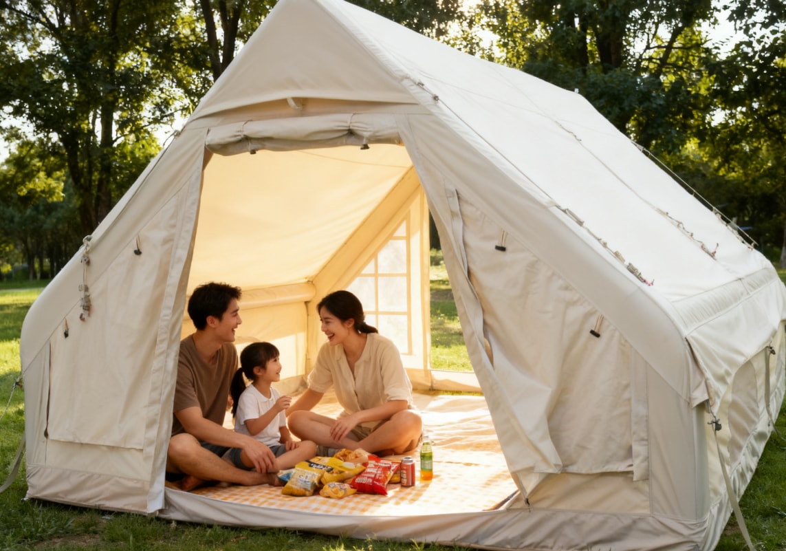 Inflatable Tent with Pump Instant Glamping Camping Tents detail (1)