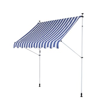 OEM & ODM Manual Garden Sunshade Aluminum Awning With Leg Tube