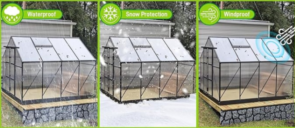 Polycarbonate All Weather Translucent Greenhouse detail (3)