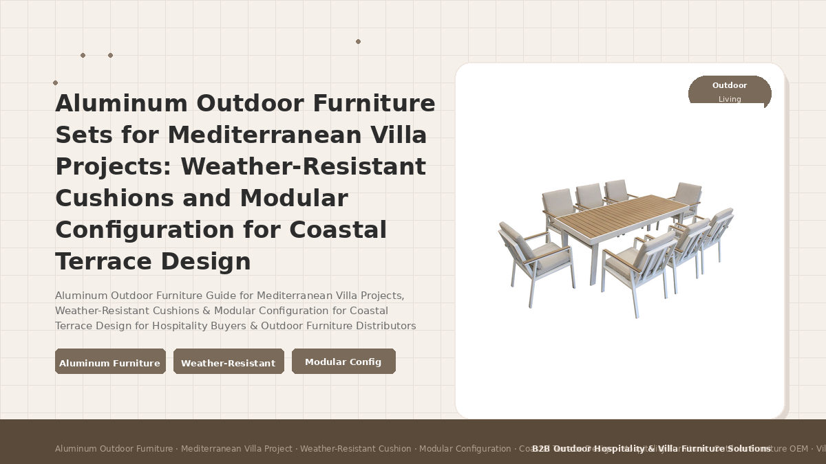 Aluminum Outdoor Furniture Sets for Mediterranean Villa Projects: Weather-Resistant Cushions and Modular Configuration for Coastal Terrace Design