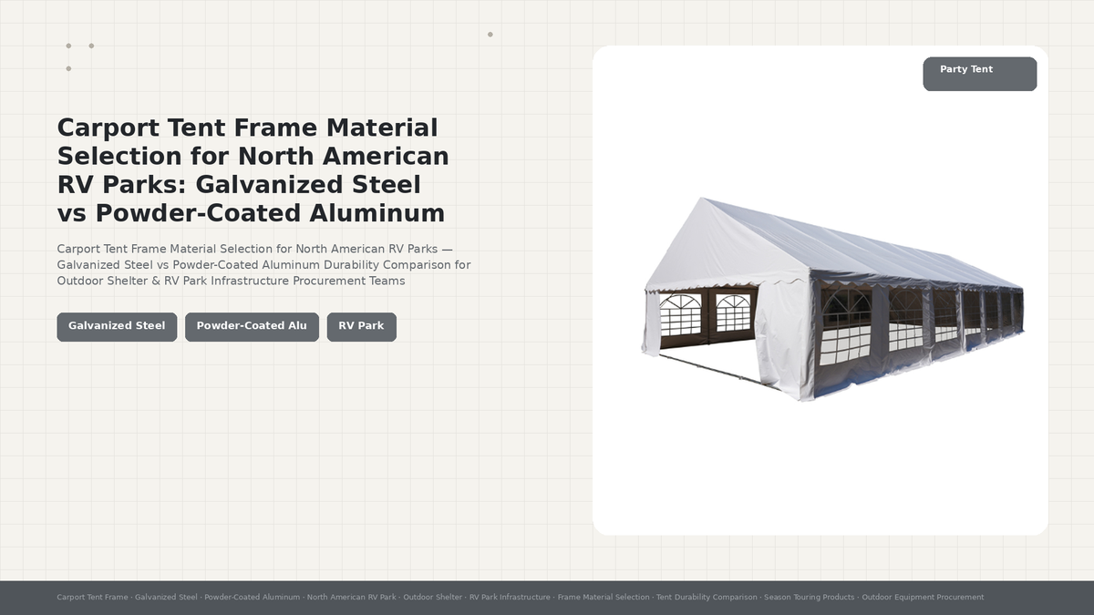 Carport Tent Frame Material Selection for North American RV Parks: Galvanized Steel vs Powder-Coated Aluminum