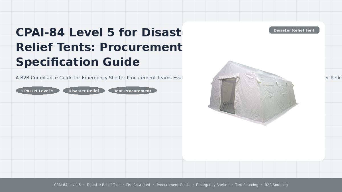 CPAI-84 Level 5 for Disaster Relief Tents: Procurement Specification Guide