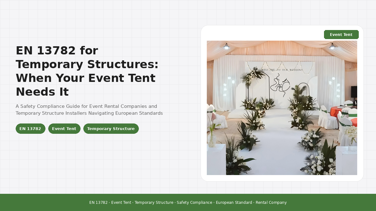 EN 13782 for Temporary Structures: When Your Event Tent Needs It